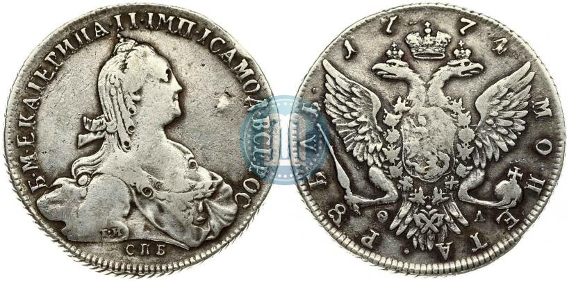 Фото 1 рубль 1774 года СПБ-ФЛ 