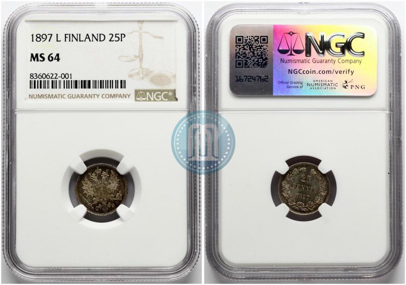 Picture 25 pennia 1897 year L 