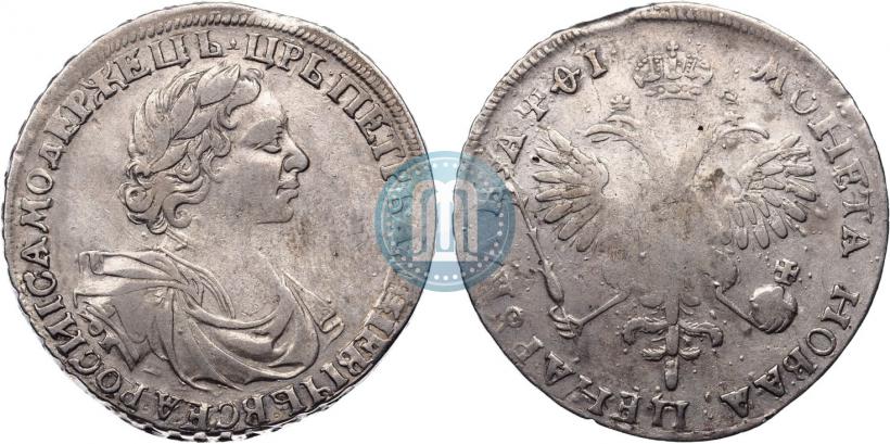 Фото 1 рубль 1719 года OK "Портрет в латах"