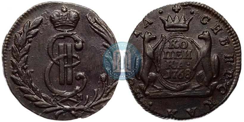 Picture 1 kopeck 1768 year КМ 