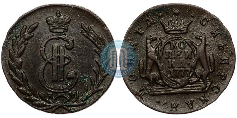Фото 1 копейка 1777 года КМ 