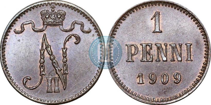 Picture 1 penni 1909 year  