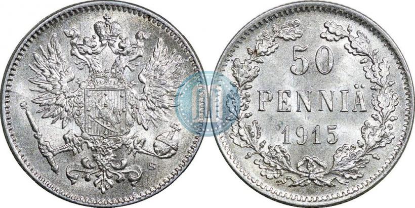 Фото 50 пенни 1915 года S 