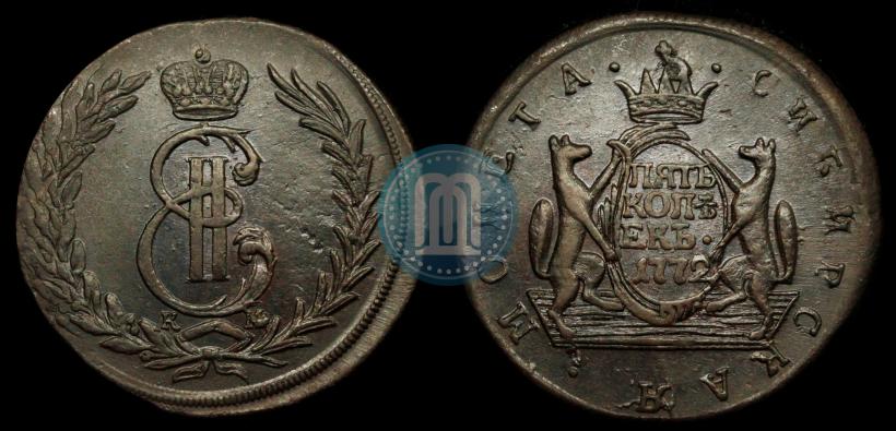 Picture 5 kopecks 1772 year КМ 