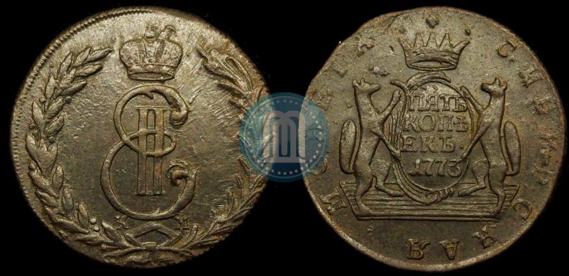Picture 5 kopecks 1773 year КМ 