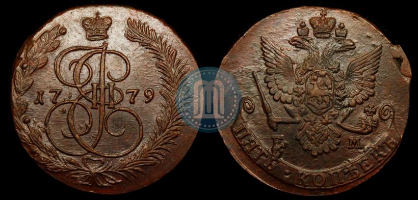 Picture 5 kopecks 1779 year ЕМ 