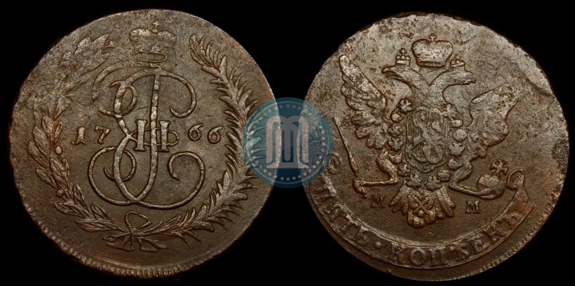 Picture 5 kopecks 1766 year ММ 