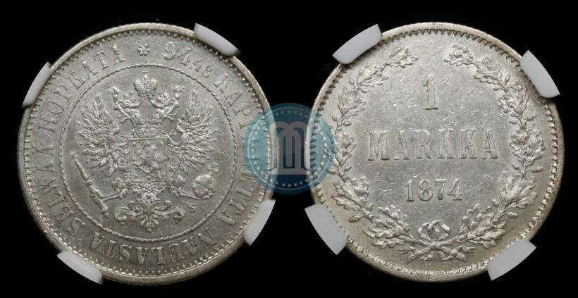 Picture 1 markka 1874 year S 