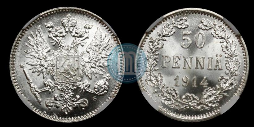 Picture 50 pennia 1914 year S 