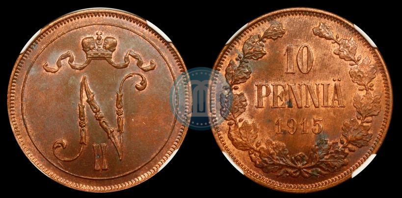 Picture 10 pennia 1915 year  