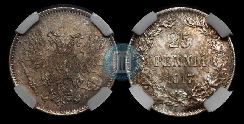 Picture 25 pennia 1917 year S 