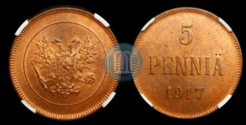 Picture 5 pennia 1917 year  