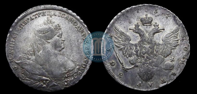 Picture 1 rouble 1737 year  "Portrait by Gedlinger"