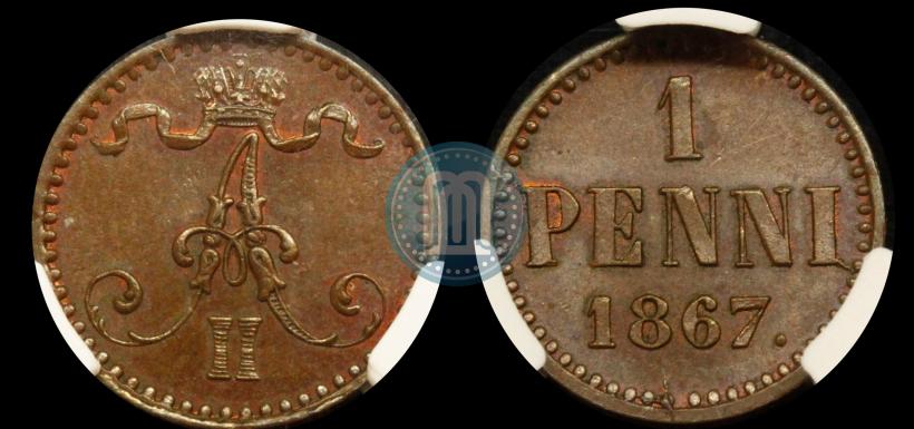 Picture 1 penni 1867 year  