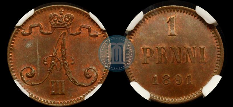 Picture 1 penni 1891 year  