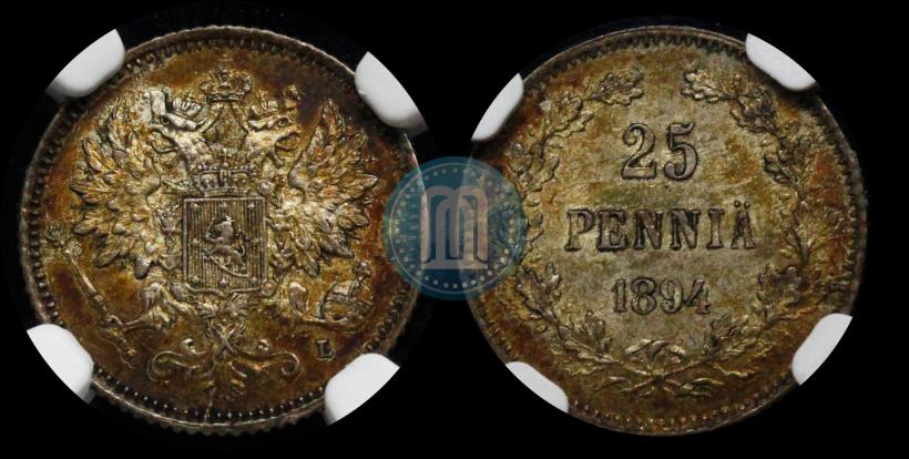 Picture 25 pennia 1894 year L 