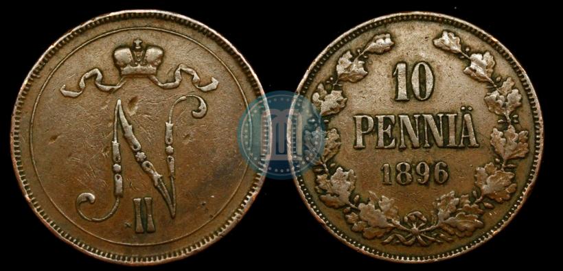Picture 10 pennia 1896 year  
