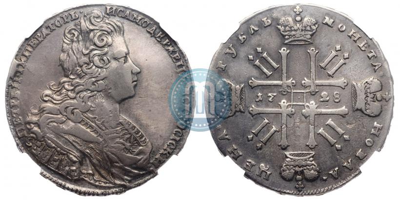 Фото 1 рубль 1728 года  "Тип 1727"