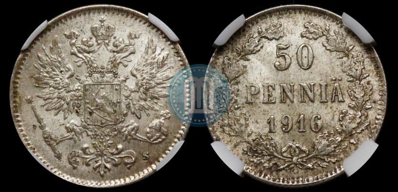 Фото 50 пенни 1916 года S 