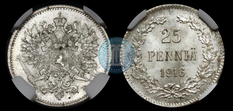Picture 25 pennia 1916 year S 