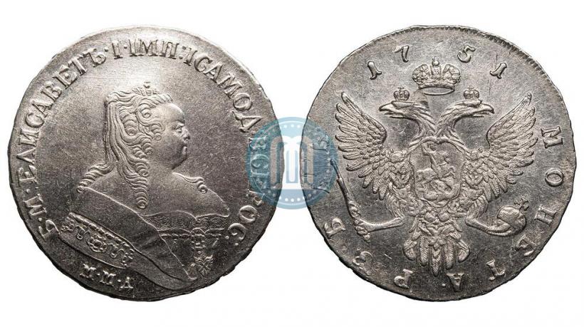Picture 1 rouble 1751 year ММД 