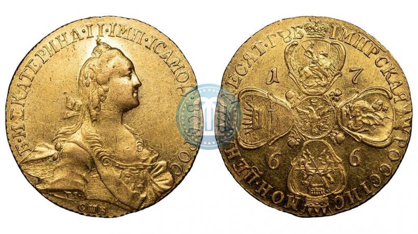 Picture 10 roubles 1766 year СПБ 