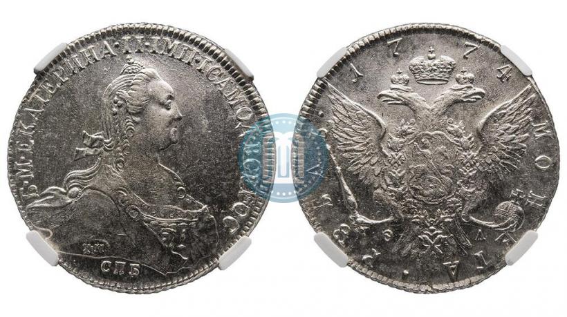 Picture 1 rouble 1774 year СПБ-ФЛ 