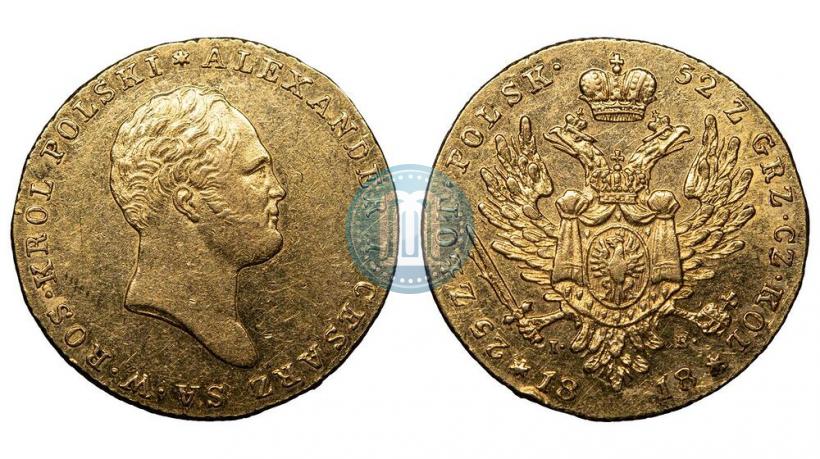 Picture 25 złotych 1818 year IB 