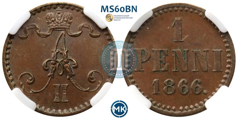 Picture 1 penni 1866 year  
