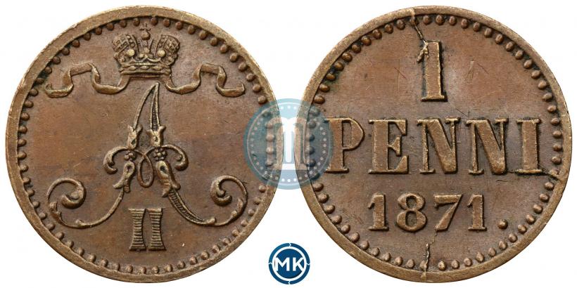 Фото 1 пенни 1871 года  
