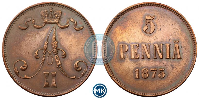 Picture 5 pennia 1875 year  