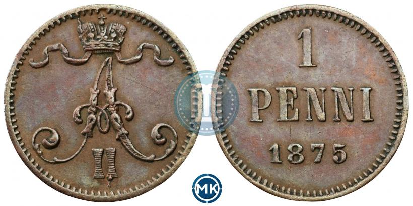 Picture 1 penni 1875 year  
