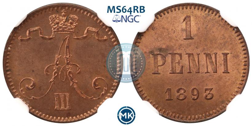Picture 1 penni 1893 year  