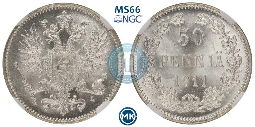 Фото 50 пенни 1911 года L 