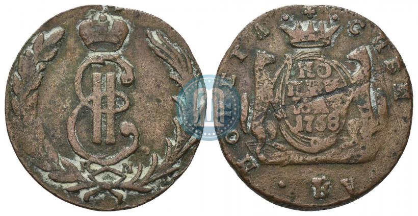 Picture 1 kopeck 1768 year КМ 