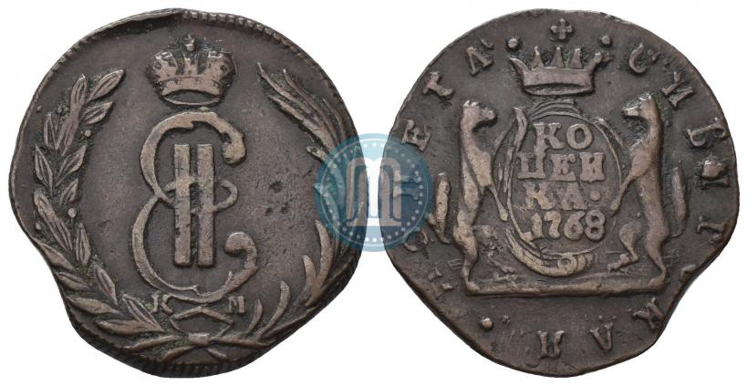 Фото 1 копейка 1768 года КМ 