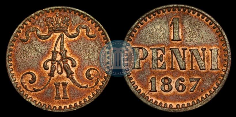 Picture 1 penni 1867 year  