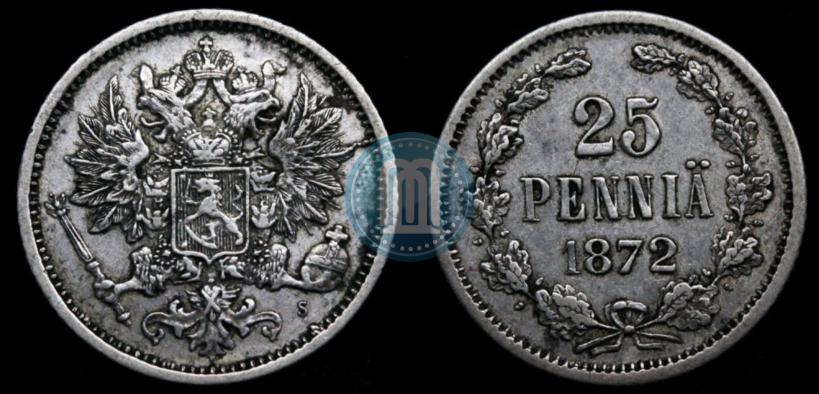 Фото 25 пенни 1872 года S 