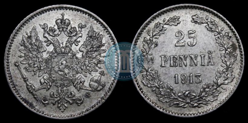 Фото 25 пенни 1913 года S 