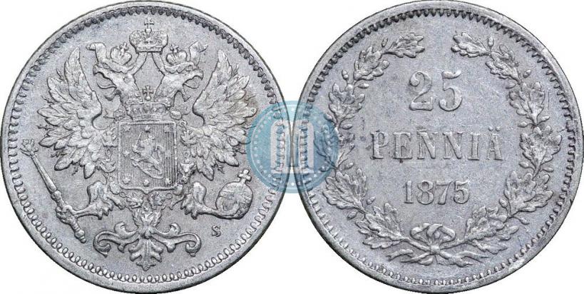 Picture 25 pennia 1875 year S 