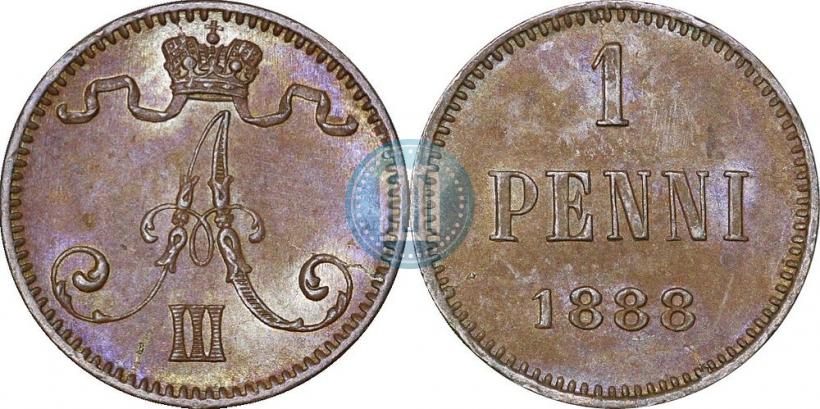 Picture 1 penni 1888 year  