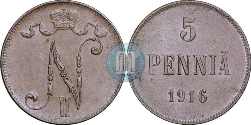 Фото 5 пенни 1916 года  