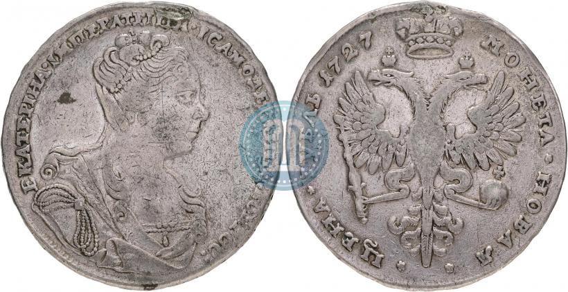 Picture 1 rouble 1727 year  "Moscow type, portrait turned to the right"