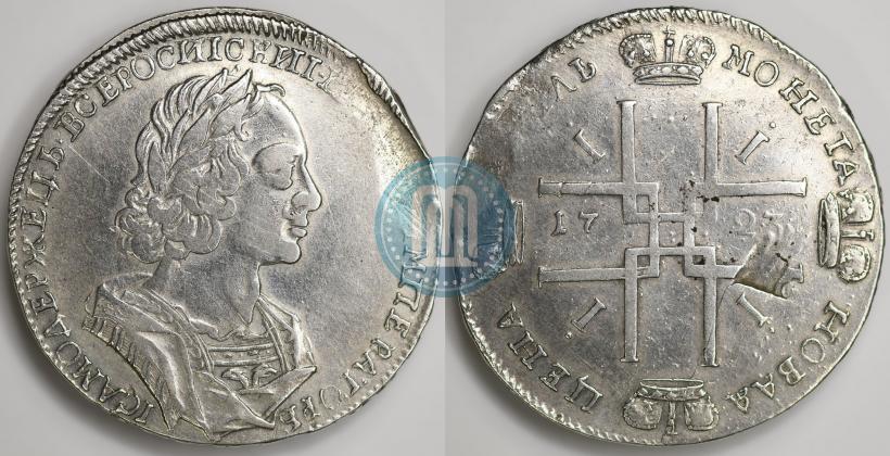Фото 1 рубль 1723 года  "Портрет в античных доспехах"