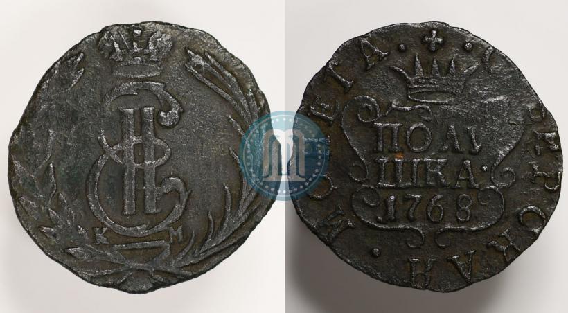 Фото Полушка 1768 года КМ 