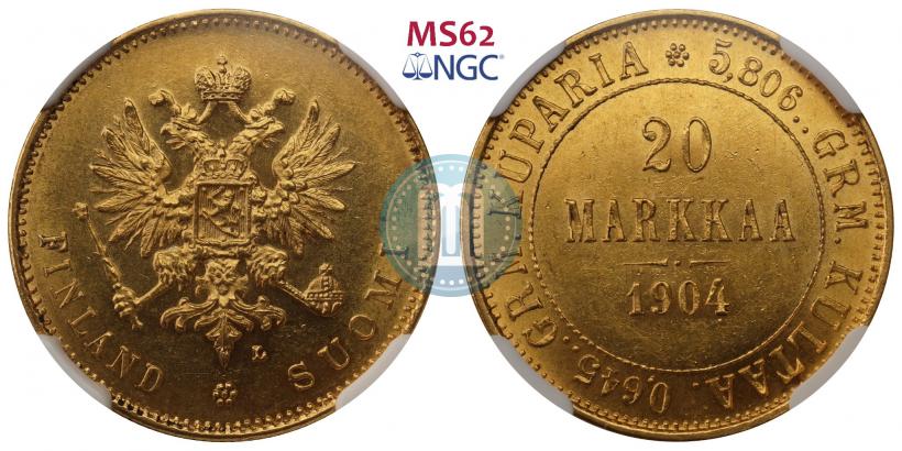 Picture 20 markkaa 1904 year L 