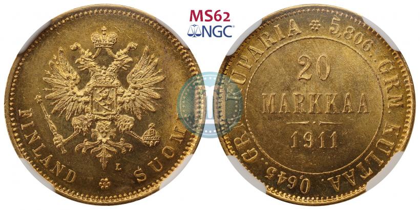 Picture 20 markkaa 1911 year L 
