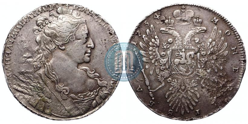 Фото 1 рубль 1734 года  "Тип 1734 года"
