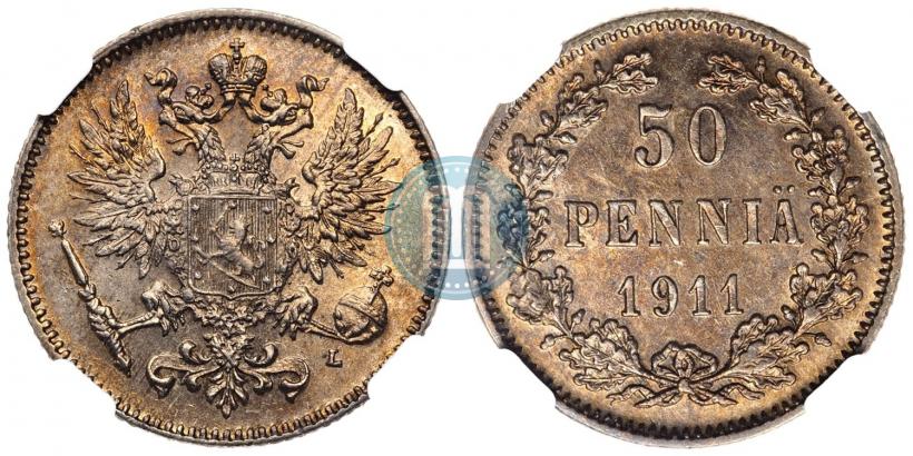 Picture 50 pennia 1911 year L 
