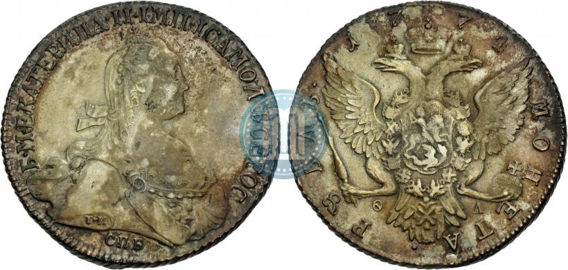 Фото 1 рубль 1774 года СПБ-ФЛ 